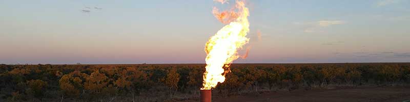 Gas Flaring at Carpentaria 1